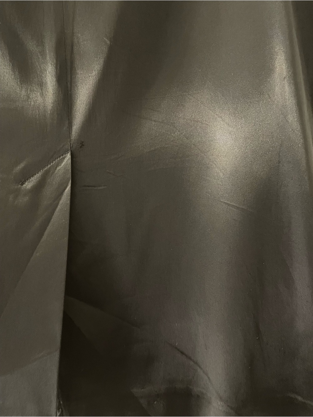 Jacob Black Satin Pencil Skirt with Back Vent - Picture 7 of 10